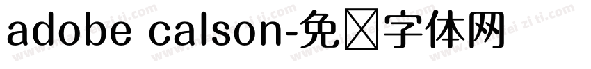 adobe calson字体转换